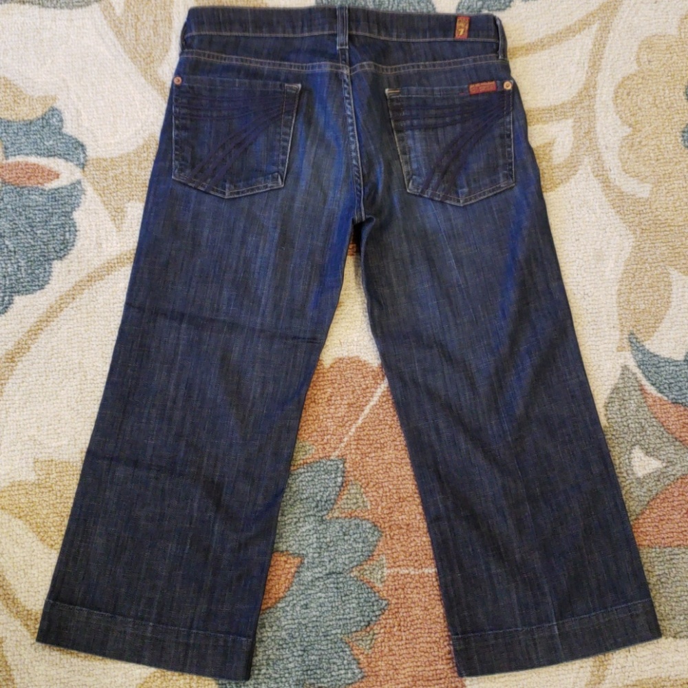 7 for all mankind Dojo crop jeans womens size 28 - Picture 3 of 7